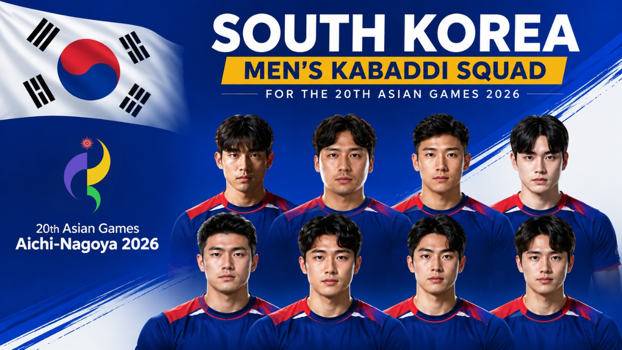 South Korea Men’s Kabaddi Squad for Asian Games 2026